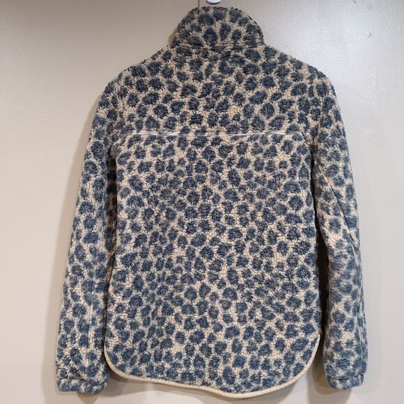 Abercrombie & Fitch Womens XXS Leopard Animal Print Sherpa Fleece Jacket‎ Coat - Picture 7 of 12